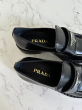 Load image into Gallery viewer, authentic brand new Prada, chunky black loafers size 40