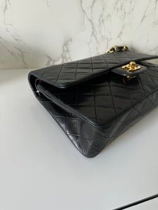 Authentic Chanel preloved Vintage Medium black Flap with Gold Hardware