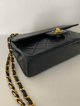 Load image into Gallery viewer, Authentic Pre-Loved Chanel Black Small 9” Lambskin Flap with gold Hardware